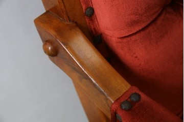 中古　横浜ダニエル(daniel)　ヨーロピアンな部屋づくりにおすすめ!ブーツワイドアームチェア　定価約30万円　(R-056566)