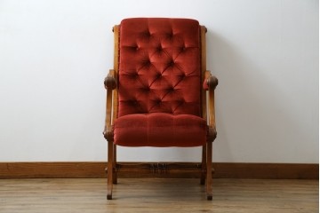 中古　横浜ダニエル(daniel)　ヨーロピアンな部屋づくりにおすすめ!ブーツワイドアームチェア　定価約30万円　(R-056566)