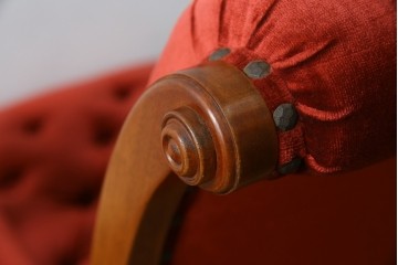 中古　横浜ダニエル(daniel)　ヨーロピアンな部屋づくりにおすすめ!ブーツワイドアームチェア　定価約30万円　(R-056566)