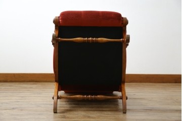 中古　横浜ダニエル(daniel)　ヨーロピアンな部屋づくりにおすすめ!ブーツワイドアームチェア　定価約30万円　(R-056566)