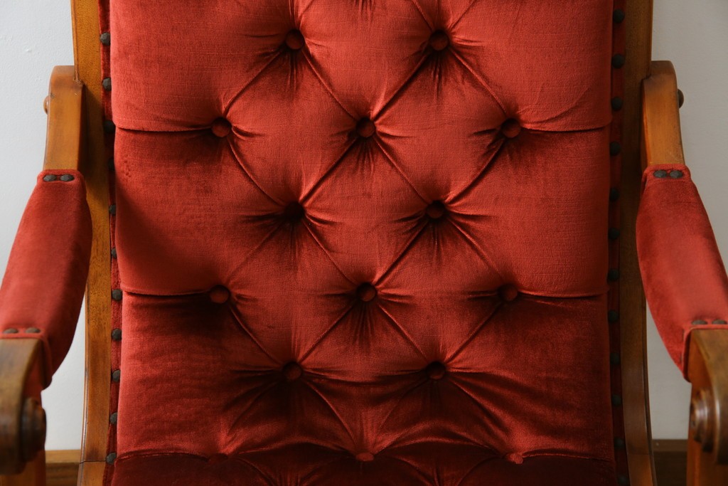 中古　横浜ダニエル(daniel)　ヨーロピアンな部屋づくりにおすすめ!ブーツワイドアームチェア　定価約30万円　(R-056566)