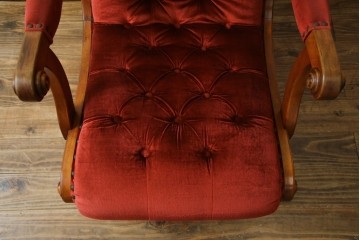 中古　横浜ダニエル(daniel)　ヨーロピアンな部屋づくりにおすすめ!ブーツワイドアームチェア　定価約30万円　(R-056566)