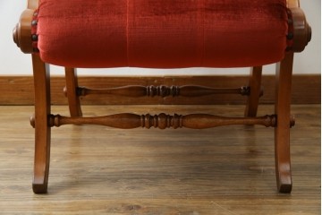 中古　横浜ダニエル(daniel)　ヨーロピアンな部屋づくりにおすすめ!ブーツワイドアームチェア　定価約30万円　(R-056566)