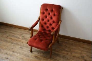 中古　横浜ダニエル(daniel)　ヨーロピアンな部屋づくりにおすすめ!ブーツワイドアームチェア　定価約30万円　(R-056566)