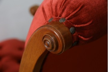 中古　横浜ダニエル(daniel)　ヨーロピアンな部屋づくりにおすすめ!ブーツワイドアームチェア　定価約30万円　(R-056567)