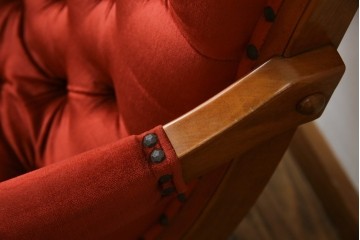 中古　横浜ダニエル(daniel)　ヨーロピアンな部屋づくりにおすすめ!ブーツワイドアームチェア　定価約30万円　(R-056567)