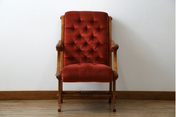 中古　横浜ダニエル(daniel)　ヨーロピアンな部屋づくりにおすすめ!ブーツワイドアームチェア　定価約30万円　(R-056567)