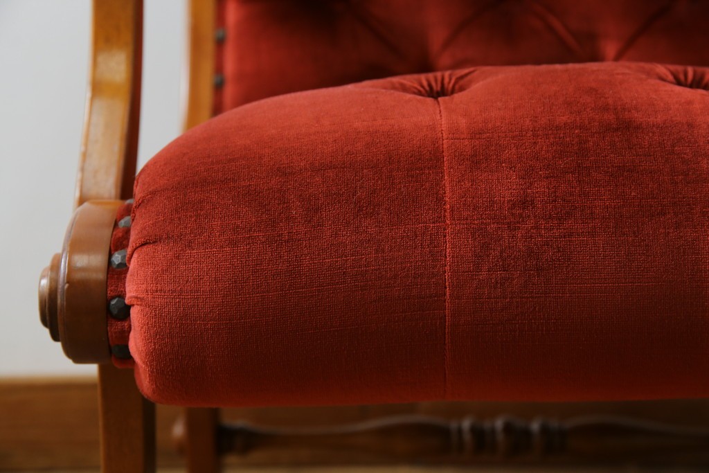 中古　横浜ダニエル(daniel)　ヨーロピアンな部屋づくりにおすすめ!ブーツワイドアームチェア　定価約30万円　(R-056567)