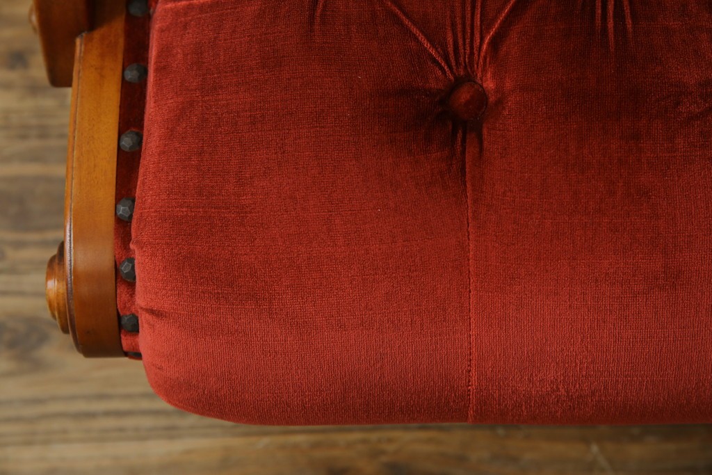 中古　横浜ダニエル(daniel)　ヨーロピアンな部屋づくりにおすすめ!ブーツワイドアームチェア　定価約30万円　(R-056567)