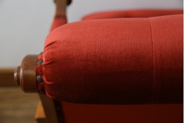 中古　横浜ダニエル(daniel)　ヨーロピアンな部屋づくりにおすすめ!ブーツワイドアームチェア　定価約30万円　(R-056567)