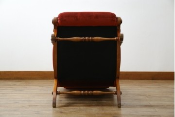 中古　横浜ダニエル(daniel)　ヨーロピアンな部屋づくりにおすすめ!ブーツワイドアームチェア　定価約30万円　(R-056567)