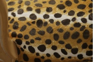 ビンテージ　希少デザイン!　豹柄のファブリックがおしゃれなアームチェア(肘掛け椅子、イス、サロンチェア、ヴィンテージ)(R-056606)