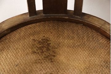 和製アンティーク　大正ロマン　ナラ材製　凝った作りのレトロな回転椅子(ドクターチェア、デスクチェア、イス)(R-056607)