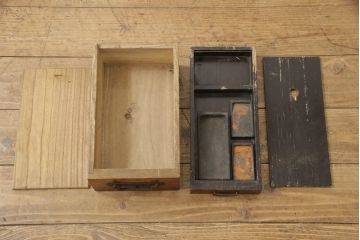 和製アンティーク　江戸明治期　極上!三方欅材製の酒田船箪笥(帳箱、時代箪笥、和たんす、小物収納、小箪笥)(R-056608)