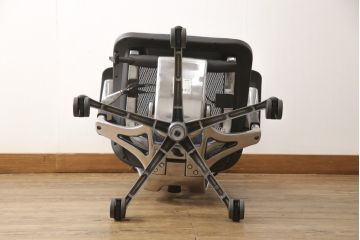 中古　美品　Ergohuman PRO(エルゴヒューマン・プロ)　メッシュ　在宅ワーク用にもおすすめ!　スタイリッシュなワークチェア(アームチェア、椅子、イス)(R-056610)