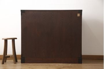 中古　美品　欅産業　牡丹金具付き　着物収納に便利な仙台呉服箪笥(仙台箪笥、衣装箪笥、引き出し)(定価約43万円)(R-056616)