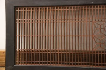 アンティーク建具　緻密な組子細工が美しい組子欄間1枚(明かり取り、明り取り)(R-056630)