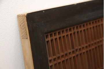 アンティーク建具　緻密な組子細工が美しい組子欄間1枚(明かり取り、明り取り)(R-056630)
