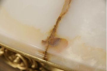 中古　美品　イタリア　ロココ調　SILIK(シリック)　大理石の天板とゴールドの装飾がゴージャス感を高めるコンソールテーブル(サイドテーブル、飾り台)(定価約60万円)(R-056636)