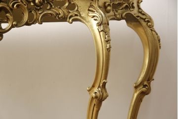 イタリアビンテージ　ロココ調　SILIK(シリック)　ゴージャスな空間を演出してくるコンソールテーブル(サイドテーブル、飾り台、ヴィンテージ)(定価約47万円)(R-056638)