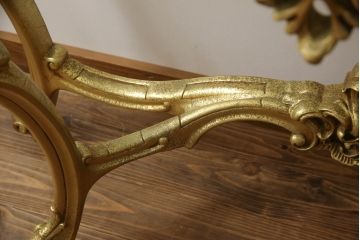 イタリアビンテージ　ロココ調　SILIK(シリック)　ゴージャスな空間を演出してくるコンソールテーブル(サイドテーブル、飾り台、ヴィンテージ)(定価約47万円)(R-056638)