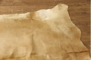 中古 本革(レザー)　特大サイズ!風合い豊かなカウラグ(マット、カーペット)(R-056664)