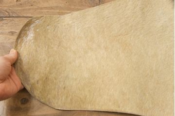 中古 本革(レザー)　特大サイズ!風合い豊かなカウラグ(マット、カーペット)(R-056664)