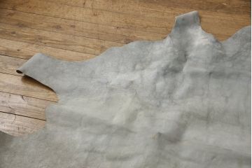 中古 本革(レザー)　特大サイズ!風合い豊かなカウラグ(マット、カーペット)(R-056664)