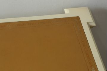 イタリアビンテージ　SILIK(シリック)　天板本革製　ハンドメイド　ロココ調の贅沢なデスク(片袖机、ヴィンテージ、在宅用、在宅ワーク)(定価約120万円)(R-056670)