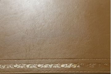 イタリアビンテージ　SILIK(シリック)　天板本革製　ハンドメイド　ロココ調の贅沢なデスク(片袖机、ヴィンテージ、在宅用、在宅ワーク)(定価約120万円)(R-056670)