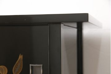 中古　美品　輪島塗り　花の蒔絵が美しい飾り棚(茶棚、キャビネット)(定価推定300万円)(R-056675)
