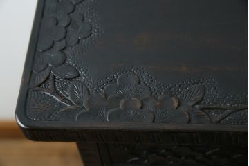 ビンテージ　軽井沢彫り　ダイナミックな桜の彫刻が目を引くサイドボード(収納棚、キャビネット、戸棚、ヴィンテージ)(R-056711)