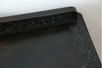 ビンテージ　軽井沢彫り　ダイナミックな桜の彫刻が目を引くサイドボード(収納棚、キャビネット、戸棚、ヴィンテージ)(R-056711)