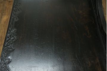 ビンテージ　軽井沢彫り　ダイナミックな桜の彫刻が目を引くサイドボード(収納棚、キャビネット、戸棚、ヴィンテージ)(R-056711)