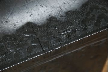 ビンテージ　軽井沢彫り　ダイナミックな桜の彫刻が目を引くサイドボード(収納棚、キャビネット、戸棚、ヴィンテージ)(R-056711)