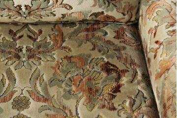 中古　美品　DREXEL HERITAGE(ドレクセルヘリテイジ)　Upholstery(アップホルスタリー)　エレガントな花柄の1人掛けソファ(アームソファ、一人掛け)(定価約55万円)(R-056718)