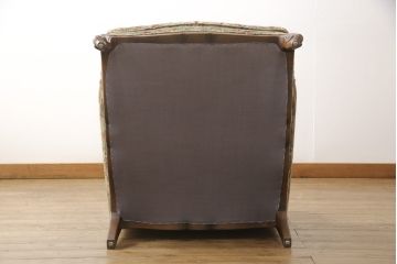 中古　美品　DREXEL HERITAGE(ドレクセルヘリテイジ)　Upholstery(アップホルスタリー)　エレガントな花柄の1人掛けソファ(アームソファ、一人掛け)(定価約55万円)(R-056718)