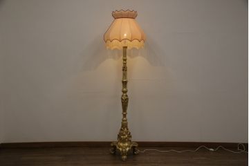 中古　美品　イタリア　SILIK(シリック)　バロックスタイルのゴージャスなフロアスタンド(フロアランプ、照明、ランプシェード)(定価約45万円)(R-056720)