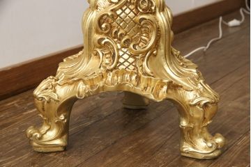 中古　美品　イタリア　SILIK(シリック)　バロックスタイルのゴージャスなフロアスタンド(フロアランプ、照明、ランプシェード)(定価約45万円)(R-056720)
