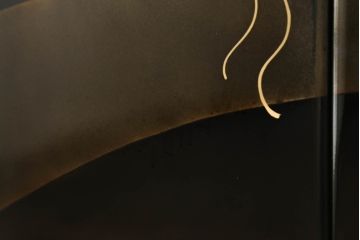 中古　美品　輪島塗り　趣ある蒔絵と螺鈿が美しい鏡台(三面鏡、ミラー、ドレッサー)(定価推定150万円)(R-056739)