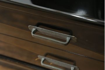 中古　美品　輪島塗り　趣ある蒔絵と螺鈿が美しい鏡台(三面鏡、ミラー、ドレッサー)(定価推定150万円)(R-056739)