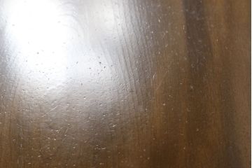 中古　美品　軽井沢彫り　天板の優しい曲線と繊細な桜の彫りが上品な雰囲気を醸し出すセンターテーブル(ローテーブル、座卓)(R-056740)