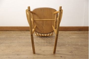 イギリスビンテージ　ERCOL(アーコール)　ナチュラルでおしゃれなゴールドスミスロッキングチェア(アームチェア、椅子、イス、ヴィンテージ)(R-056741)