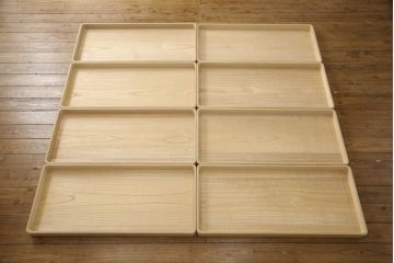 中古　美品　伝統工芸士　渡辺秀紀作　衣装盆・板盆付きで着物収納に便利な加茂総桐箪笥(着物箪笥、和服箪笥、桐たんす)(R-056742)