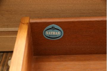 イギリスビンテージ　Nathan(ネイサン)　チーク材製のスタイリッシュなサイドボード(サイドキャビネット、リビングボード、ヴィンテージ)(R-056745)
