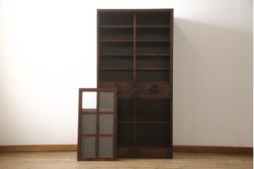 中古　美品　岩谷堂箪笥　上質な和の雰囲気を醸し出す収納棚(食器棚、カップボード、戸棚、書棚、ブックケース)(R-056747)