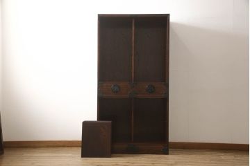 中古　美品　岩谷堂箪笥　上質な和の雰囲気を醸し出す収納棚(食器棚、カップボード、戸棚、書棚、ブックケース)(R-056747)