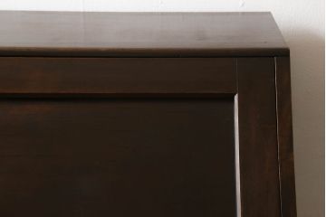 ビンテージ　民芸家具風　収納兼デスクに活躍!シックで上品なライティングビューロー(チェスト、キャビネット、作業台、ヴィンテージ、在宅用、在宅ワーク)(R-056751)