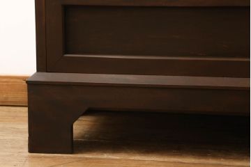 ビンテージ　民芸家具風　収納兼デスクに活躍!シックで上品なライティングビューロー(チェスト、キャビネット、作業台、ヴィンテージ、在宅用、在宅ワーク)(R-056751)