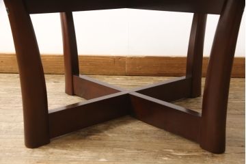 ビンテージ　モリシゲ(MORISHIGE/森繁)　桜材　シックな木肌で高級感ただようセンターテーブル(ローテーブル、リビングテーブル、ヴィンテージ)(R-056765)